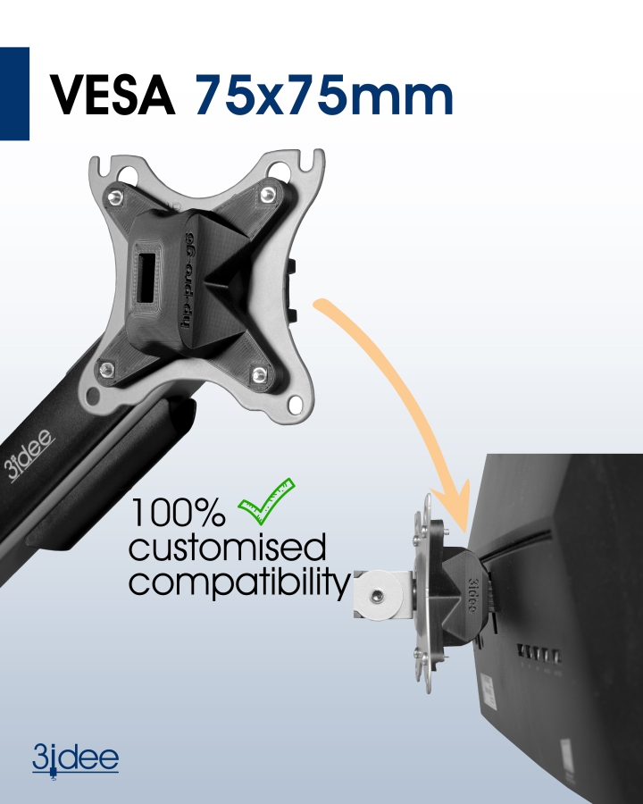 Adattatore VESA compatibile con HP All-in-One PC (ProOne 400 G6) - 75x75 mm