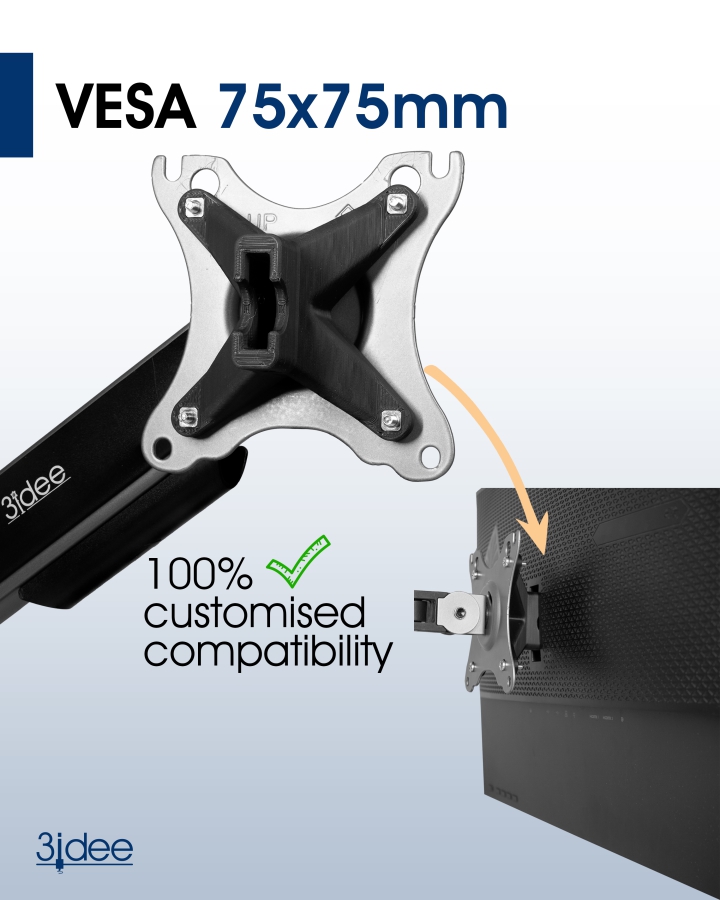 Adattatore VESA compatibile con il monitor Omen by HP 25 (Z7Y57AA) - 75x75mm