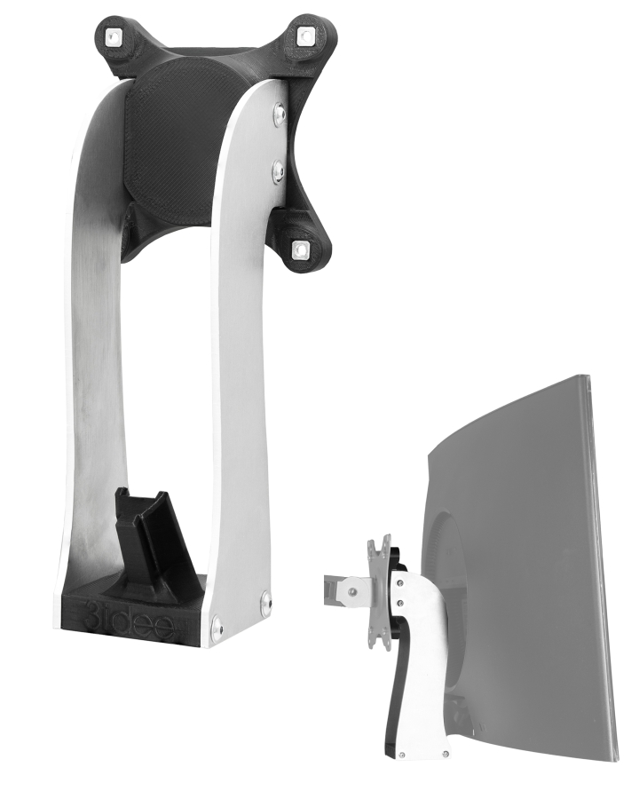 Adattatore VESA compatibile con monitor Samsung (C24RG50FQU ,24CRG50, LC24RG5, LC24RG50) - 75x75 mm