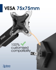 Adattatore VESA compatibile con il monitor da gioco HP Omen (25i) - 75x75 mm